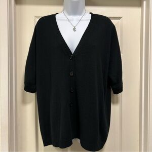 CAROLYN TAYLOR • Black Cardigan Sweater